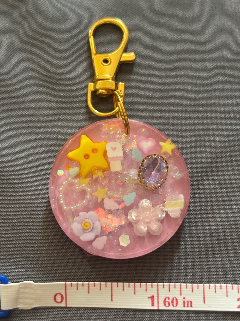 Trinket i-spy style resin bag charm